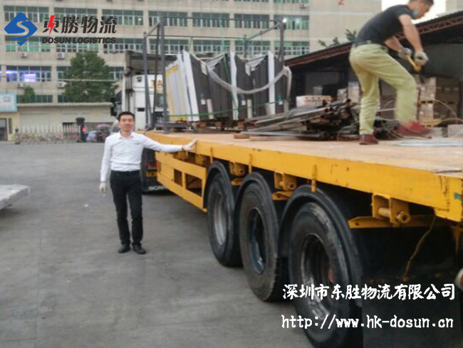 中港運輸案例：重型大件貨物平板車包車運輸；深圳到香港物流,香港深圳貨運運輸,深圳香港進出口,深港物流專線,中港物流,東勝物流集團-大件物流到香港
