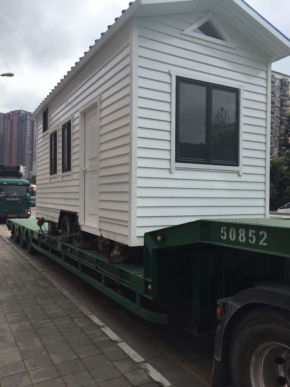 江門到香港物流專線，江門到香港移動房車運輸案例